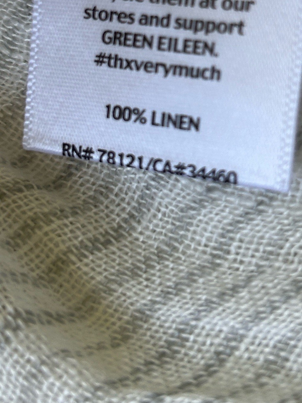 Eileen Fisher Linen Boxy Top Sheer Lightweight Off White Size XL - Picture 6 of 8